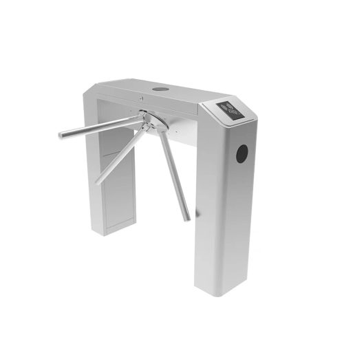 Barrera torniquete ZKTeco con lector biométrico y controlador para acceso seguro y eficiente