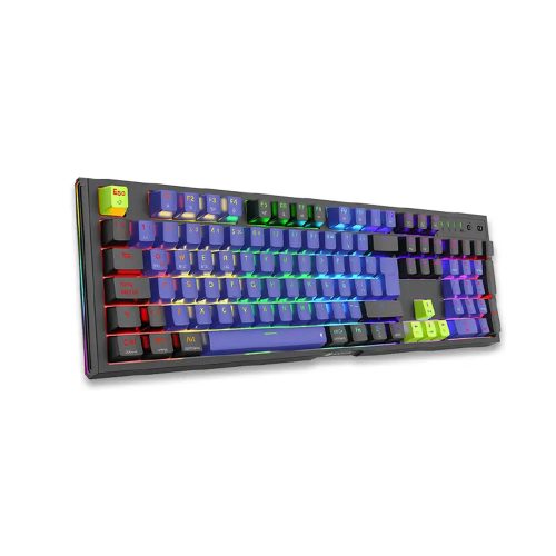 Teclado Gamer Antryx MK865 Trix Mecánico Switch Blue Negro Azul