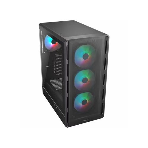 Gabinete Gamer COUGAR Airface Pure RGB ATX Negro Vidrio Templado 5 Compartimientos 4 Ventiladores 2 USB 3.0