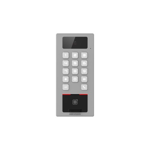Terminal de Control de Acceso Hikvision DS-K1T502DBWX-C con Teclado Numérico - Conectividad Cableada e Inalámbrica