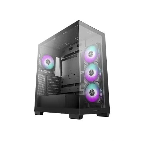 Case Deepcool Gaming CG580, Panel de Vidrio Templado, Sin Fuente, Color Negro, Diseño Moderno