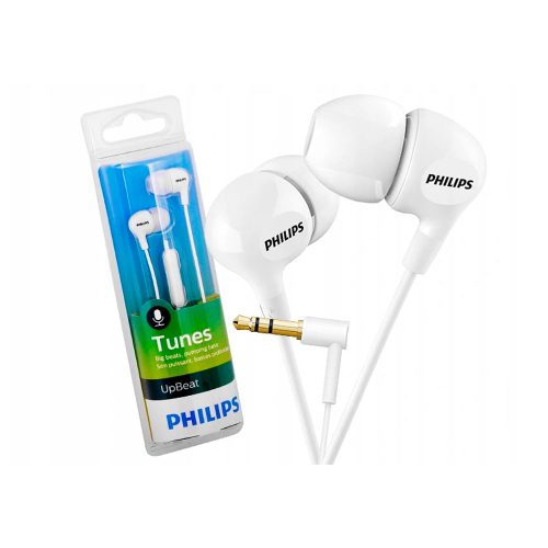 Auriculares Intrauditivos Philips Mini Tunes TAE1105, Con Micrófono, Color Blanco, Sonido nítido