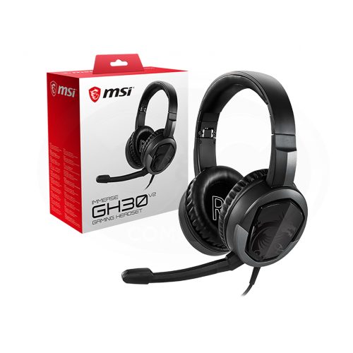 Auriculares MSI Immerse GH30 V2 Gaming con Micrófono, Conexión Jack 3.5 mm, Color Negro