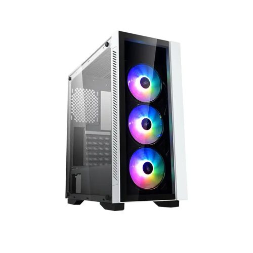Caja Deepcool Matrexx 55 V3 AR Blanca con 3 Ventanas de Vidrio y Fuente ATX Integrada