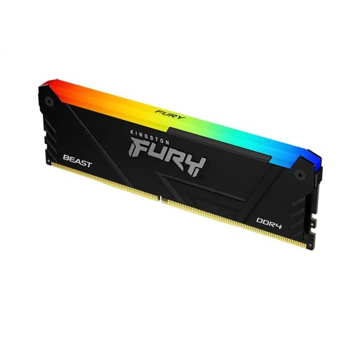 Memoria RAM DDR4 16GB 3200MHz FURY BEAST con RGB Black - Rendimiento y Estilo para tu PC