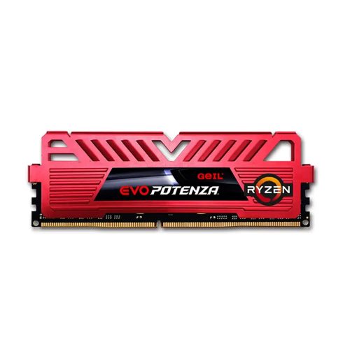 Memoria RAM Geil DDR4 8GB 3000MHz Evo Potenza, Color Rojo, Alta Velocidad y Rendimiento