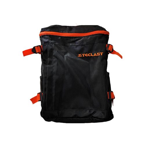 Mochila Teclast 15.6" en Negro y Naranja con Compartimentos para Portátil y Accesorios