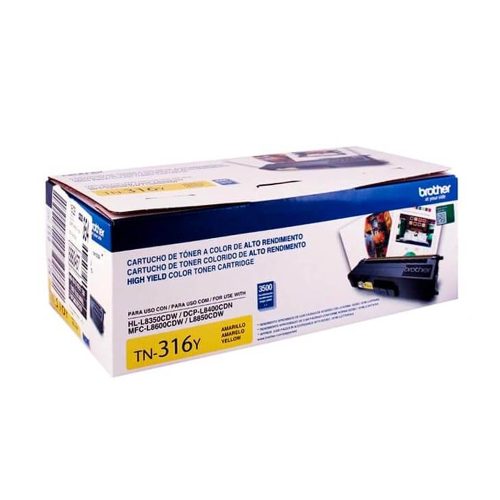 Toner Brother TN316Y Amarillo 3500 Páginas Compatible HL-L8350 MFC-L8850
