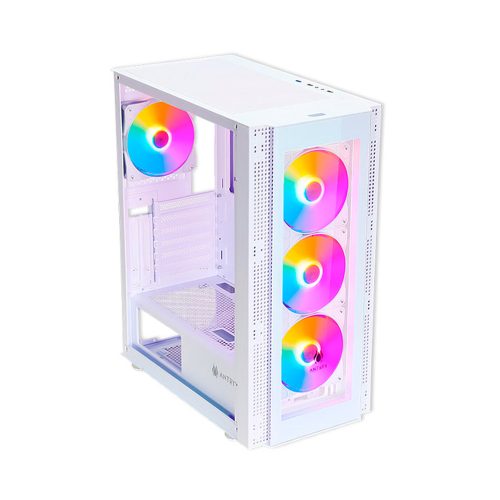 Case Mid Tower Antryx RX-260 600W 4 Ventiladores ARGB Color Blanco