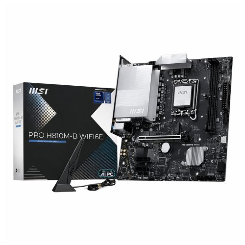 Motherboard MSI PRO H810M-B WIFI6E LGA 1851 HDMI DP Conectividad mATX