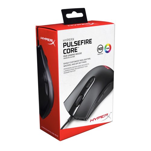 MOUSE Gaming HYPERX Pulsefire Core RGB 6200 DPI Iluminación Personalizable Ergonomía