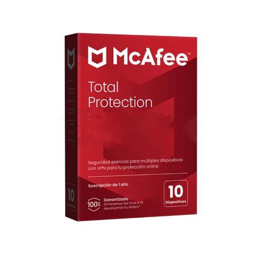 Licencia McAfee Total Protection 10 Dispositivos 1 año